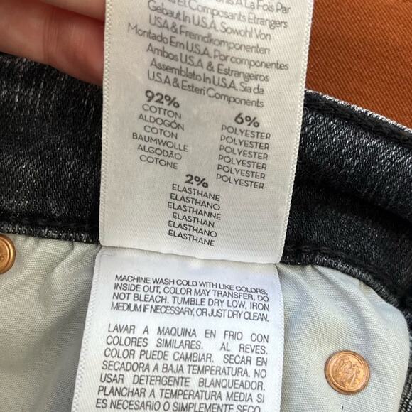 MOTHER High Waisted Rascal Ankle Step Fray Distressed Night Garden - Size 25 - Picture 11 of 14